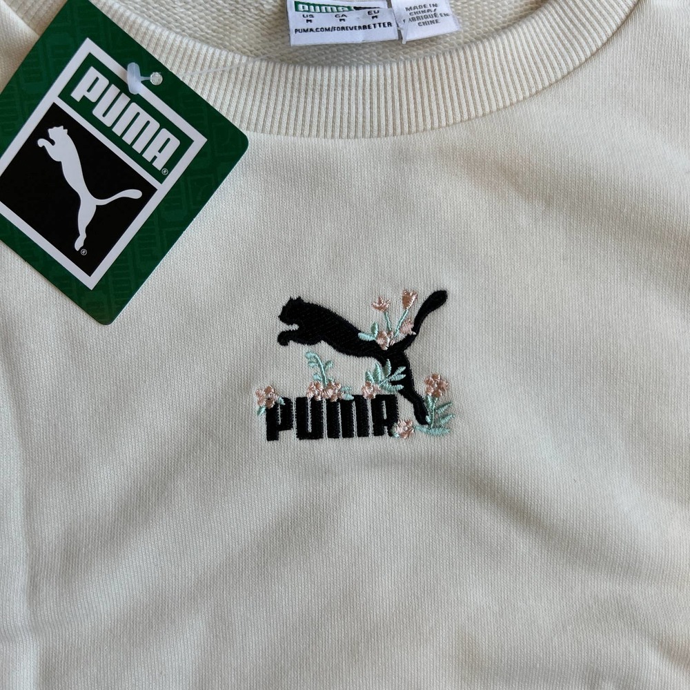 Puma Floral Print Crewneck Shirt NEW Women's Size Medium - Picture 5 of 7